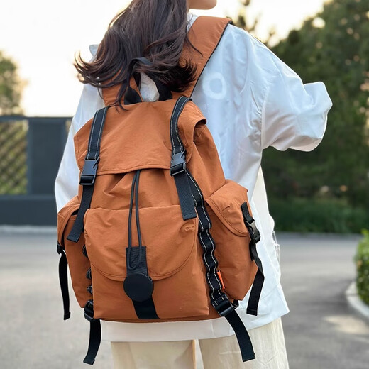 Tang Shi Outdoor großer Kapazität Rucksack für Frauen 2025 Neue wasserdichte Reisewanderung Rucksack Leichtes Schoolbag Männer Orange