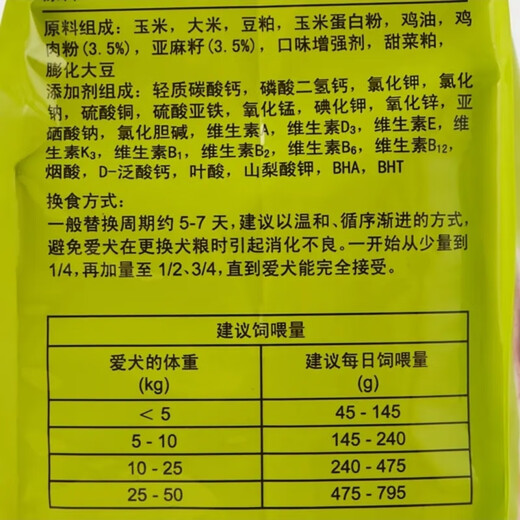 Baichan full price pet food adult dog food chicken flavor 3Jin Jin equal to 0.5kg bag FP 12 month old dog food general dog food full price pet food adult dog food chicken flavor