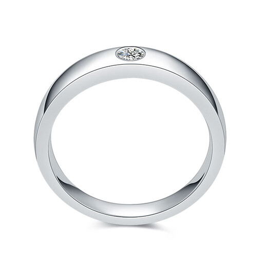 Xiele PT950 platinum empty setting men's ring customized model does not include the main stone. Please contact customer service after taking the photo PT950 platinum ring setting (simple and classic) 1 carat setting