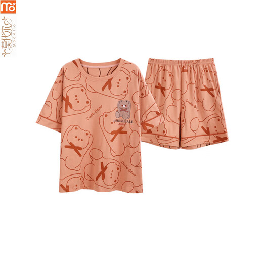 Pijama modal para mujeres en el verano 2025 Nuevo traje de manga corta Caricatura Fina de ropa casual del hogar Y9859 M