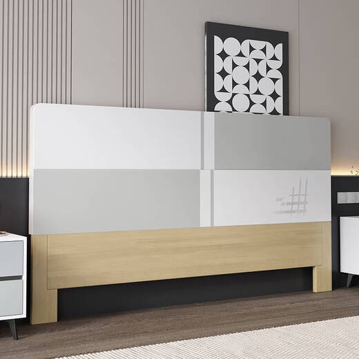 Yusenyi bedroom bedside bedside single buy painted back panel simple 2025 new full solid wood light luxury master bedroom large room wedding room backrest bright white 831 2000mm*2000mm