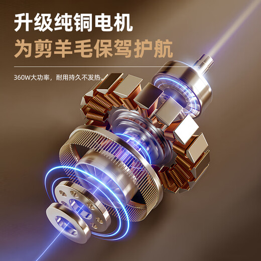 DINGNAI high-power wired dog wool shear electric clipper high-power shaver pet hair pusher wool electric clipper golden pet shear 36V plug-in