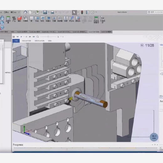 Tutoriels logiciels SolidCAM2022, déménagement et tournant et frottant des didacticiels composites zéro-basc, post-traitement avec machines-outils 679