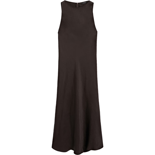 
Massimo Dutti autumn new product 2025 women's old-fashioned style exquisite light luxury long satin halter neck dress 06685530 Chocolate color XS (CN 165/84A)