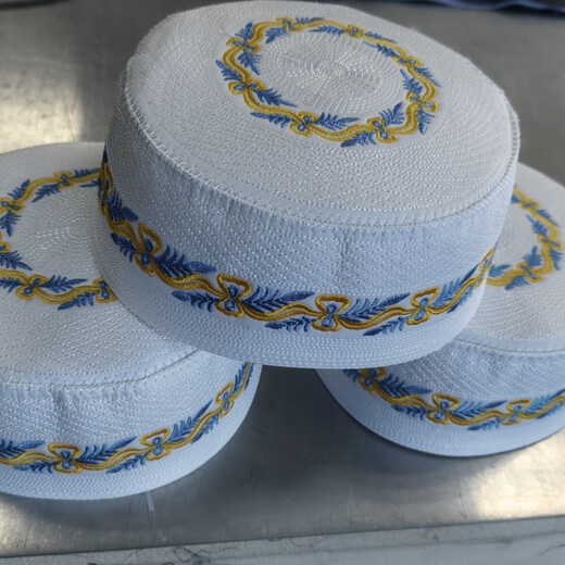 SHEYIJUN Hui men's hat thickened printed Hui worship hat small size large size ethnic minority hat men 54