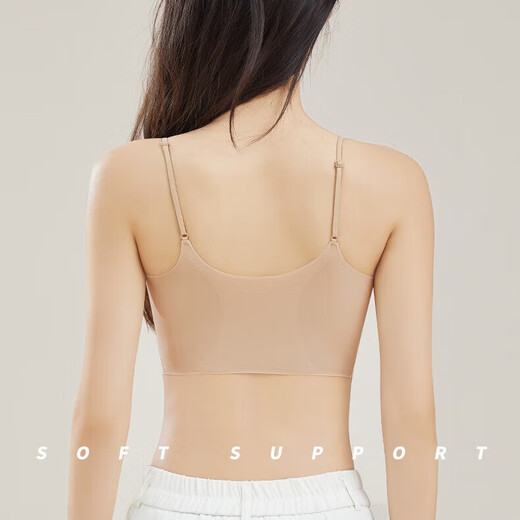 Traceless underwear for women in summer, gathering, anti-sagging, side breast upper support, steel ring-free bra, invisible skin, uniform size