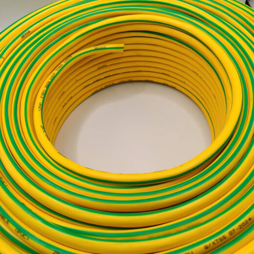 黄绿双色接地线多股软电线铜包铝芯2.5-95平方双色接地线接地线 2.5平方毫米 100m