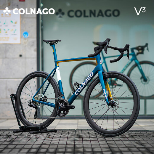 
COLNAGO [Large Size Special Offer] Plum V3 PRO Road Bike Electronic Speed Carbon Fiber Wind Breaking Carbon Wheel Bicycle Complete Vehicle Blue Gold-V3 PRO 540 7170 Configuration