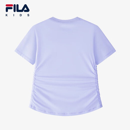 斐乐斐乐童装儿童短袖T恤2025夏季新款女中大童上衣 魔芋紫-PR 130