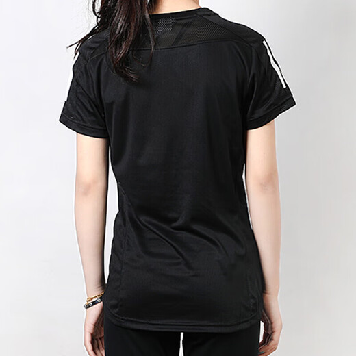 Adidas official ship store short-sleeved summer new running training sportswear woven fast-drying half-sleeved top round neck T-shirt 9274-Black woven fast-drying-spot quick-drying M Recommended 110-120Jin [Jin equals 0.5 kg]