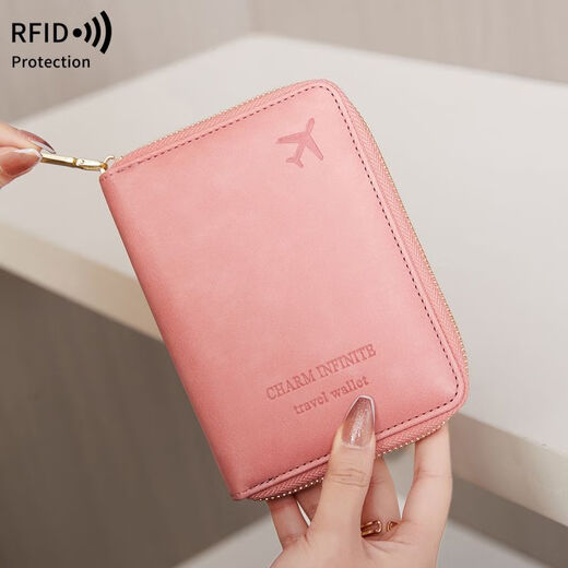 Новый 2024 Новый RFID Passport Clip Multifunction Sertifice Satch Sag Sigh Short Travel Passpper паспорт сумка Pass Pink
