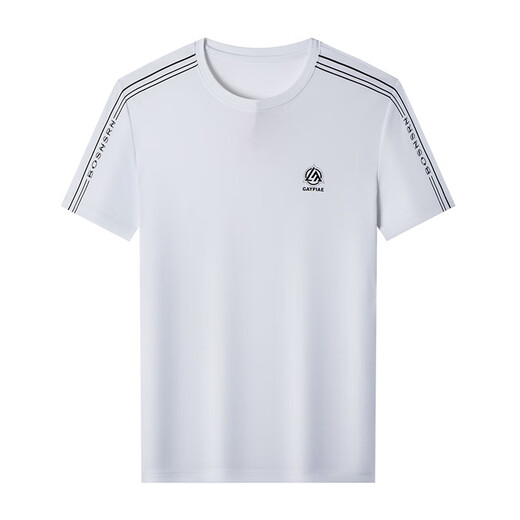 DVW T-shirt international de vêtements masculins pour hommes à manches courtes masculines 2025 Été Nouveau imprimé de mode décontracté cou rond à manches demi-manches Khaki 2xl 54 150-165jin [Jin est égal à 0,5 kg]