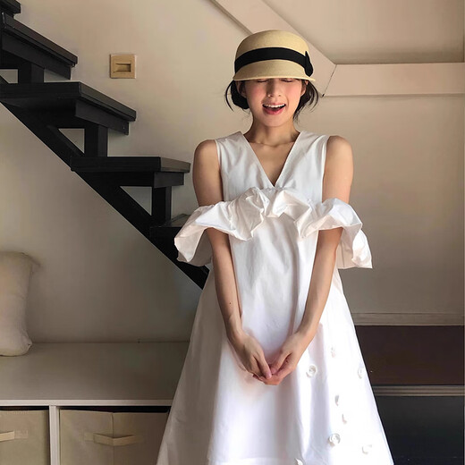 Lushanwu Top Hat, elegante sombrero de sol francés, el reverso de verano, mostrando la cara de la cara pequeña del sol, el sombrero de paja Ecestrian Mujeres de la copa francesa [Bee] (54-57 cm)