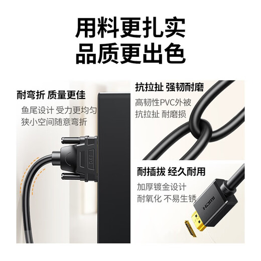 
Green Connect HDMI to DVI Connection Cable 4K60Hz DVI to HDMI HD cable bidirectional mutual conversion laptop projector monitor video conversion cable 1.5 meters 11150