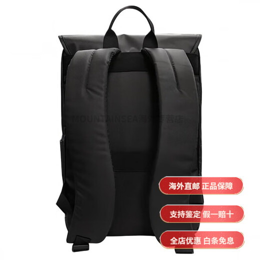 新秀丽（Samsonite）字母徽标大容量商务休闲旅行 织物 书包背包双肩包 常规 男款 黑 基础装(包+吊牌)