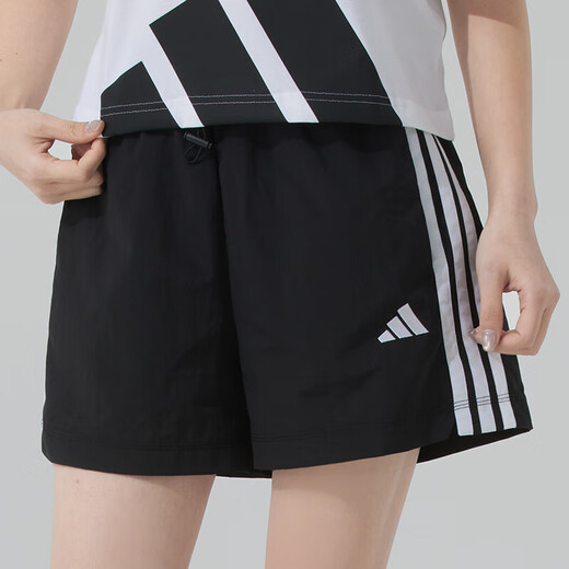 
Adidas women's sports suit 25 summer new three-stripe breathable short-sleeved T-shirt loose five-quarter pants shorts two-piece set JD0846+JE1309 L