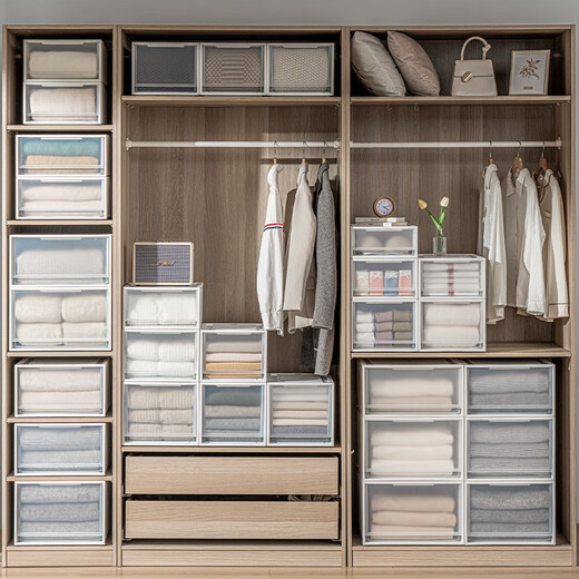 Zugesperrte japanische Schubladenspeicherbox Einfacher Garderobe Aufbewahrungsbox Klassifizierung Aufbewahrungsbox Aufbewahrungsschublade 9226: [Deep 38.5] Breite 29.5* Höhe 19cm