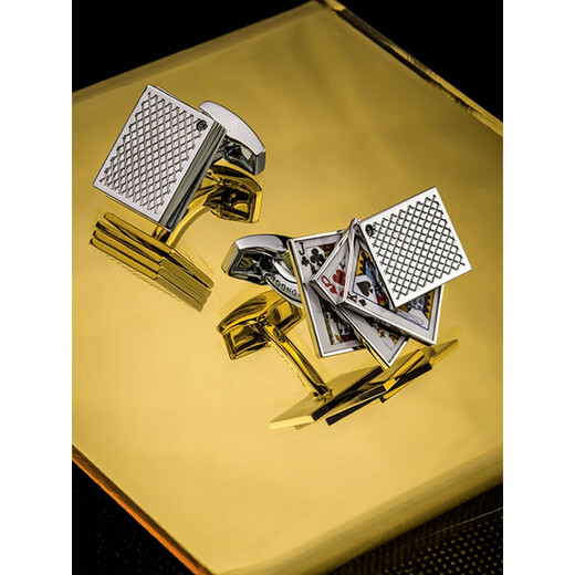 TATEOSSIAN men's fun playing card cufflinks light luxury shirt cuff nails light luxury gift ready stock exquisite playing card cufflinks