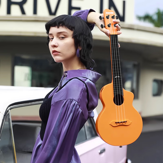 
DONNER Ukulele Beginner Girls Uklili Children's Little Guitar Beginner Sunset Orange 23 inches