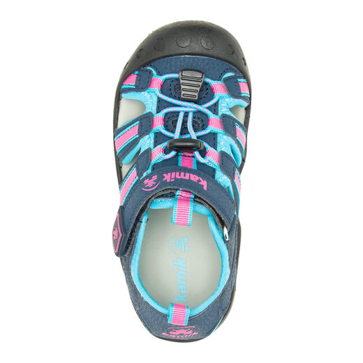 KamikKamik Girls Crab Sports Sandals, Navy/Teal Navy/Teal 5 Big Kid