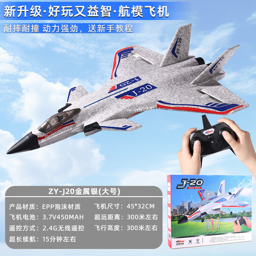 Toys Zhiyang (Toys Zhiyang) J20 Remote commande Aircraft Fighter Jet Résistant Goliding Mode