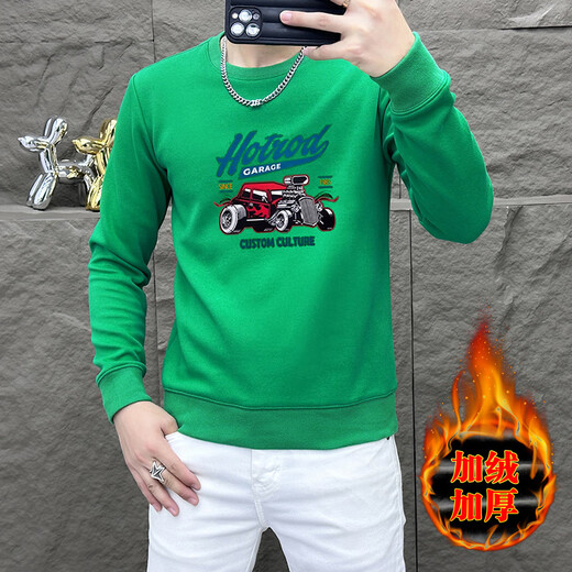 Valentino Orlandi (Valentino Orlandi) Ropa cómoda nueva primavera redonda y otoño 2024 Nuevo diamante hot diamante sudadera para hombres para hombres casuales top t6218 white fleece m