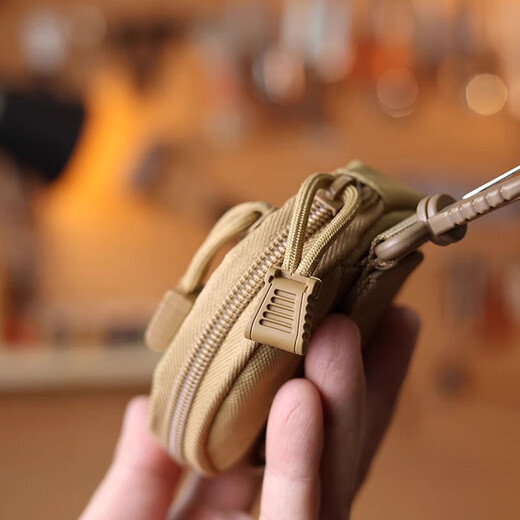 MPPMCK multifunctional hanging bag storage bag key round bag change portable EDC tactical outdoor sports digital storage earphones small round bag black