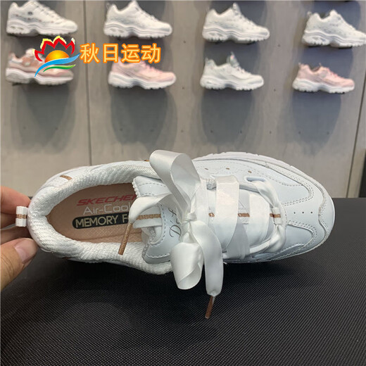 Skechers Chaussures féminines Panda Chaussures Bow Ribbon Sports et chaussures de course décontractées chaussures papa 11976 11976-LTPK 35 220 mm