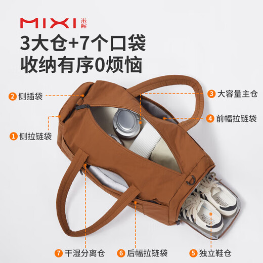 Mixi Sac de voyage de grande capacité pour les femmes Sac de sport de sport portable pour hommes