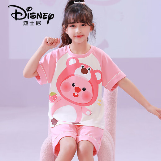 Disney Girls Pyjamas Sommer dünne Baumwollkurzärmel Anzug Kinder kleine Mädchen Prinzessin 2025 Neue süße Heimkleidung 5546 170 Größe 16 [Vorgeschlagene Höhe 135-145 cm]