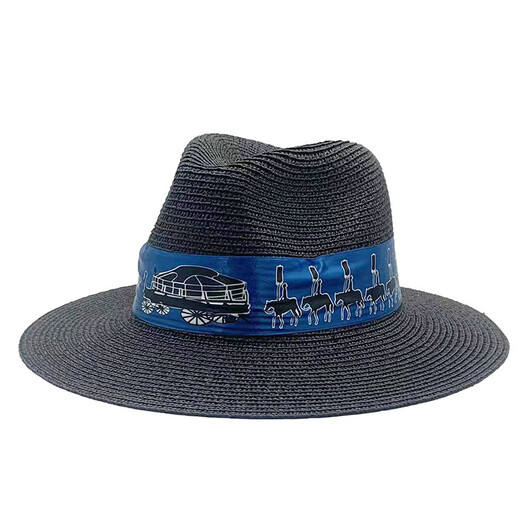 Gisailen Mongolian hat, straw hat, new men's and women's travel jazz sun hat, Mongolian ethnic wedding, beige M (56-58cm)