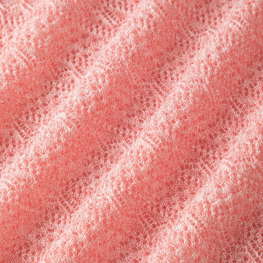 Spät weiß [exklusiv für Mitglieder] 2025 Sommer Thin Fashion Style hohlloch Top Casual Thin Pullover Pullover für Frauen Pink M.