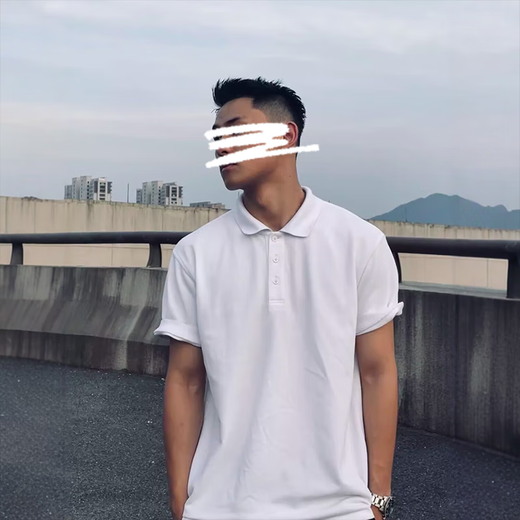 Homlean American polo shirt men's spring and summer Salona loose simple comfortable short-sleeved T-shirt OM6 black 2XL