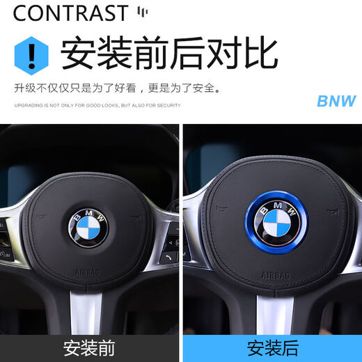 Geeignet für die BMW I3 -Serie Lenkrad Standard Dekoration Aufkleber 13565 Serie GT Interior Patch Modifizierte Lenkradlenkradkanal -Lenkrad -Dekoration Aufkleber Aluminiumlegierung rot