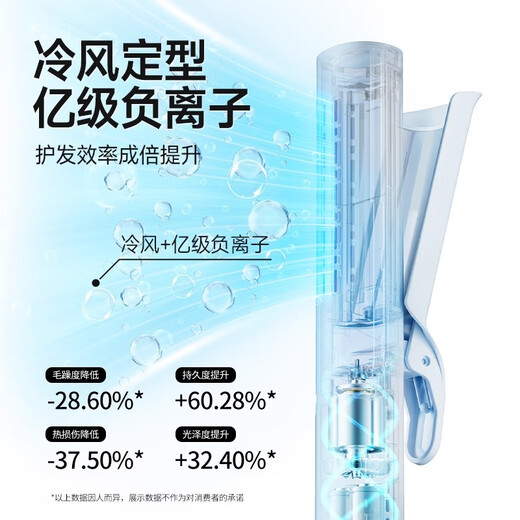 MingHuang all-in-one negative ion hair straightening comb, cold air curved hair straightening splint, bangs and high crown three-in-one curling iron XN-Z19