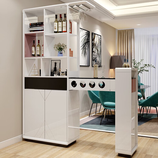 Pupan retractable bar table household wine cabinet modern simple bar partition cabinet bar cabinet living room dining 1585#1.4 meters + 1 bar chair