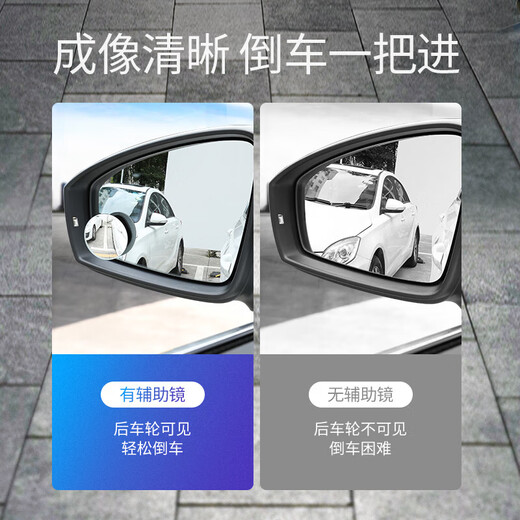 绿联（UGREEN）后视镜小圆镜 汽车倒车镜辅助镜广角镜反光镜盲区盲点神器 2