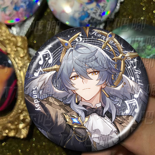 Yusen Ice Star Eisenkonzert Hayao Huangquan Sonntag Fan Animation Mizuko Creative Badge Double Flash Barji School New Valley H3527 Jingyuan [Yintang] -58mm Double Flash Barji