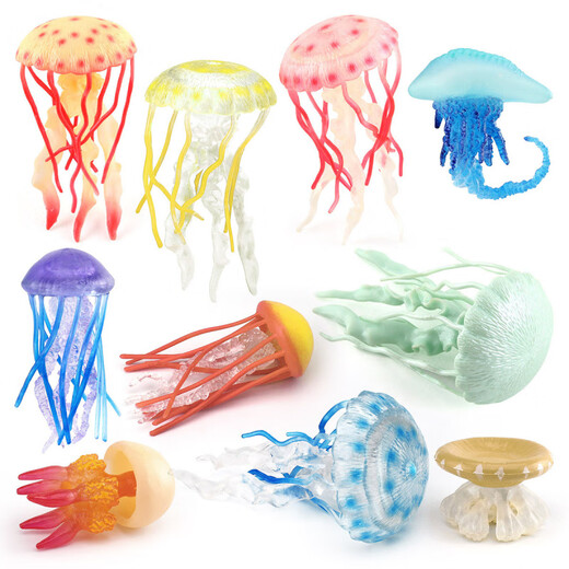 
Simulated jellyfish jellyfish model ornament for the sky jellyfish marine life children's cognitive soft glue aquarium decoration landscaping T15904 jellyfish 26g