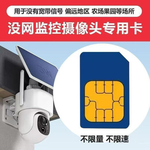 Cámara de vigilancia sin red 4G Networking Dediced Accesorios Dedicados Vigilancia sin red IoT Tarjeta IoT Mobile Year 69 [sin límite actual y sin límite de velocidad] Cámara de vigilancia sin red Cámara de tráfico dedicada