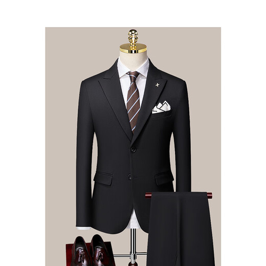
TPZBWG high-end brand suit suit set for men 2025 new business casual groom wedding dress three-piece dark gray two-piece M