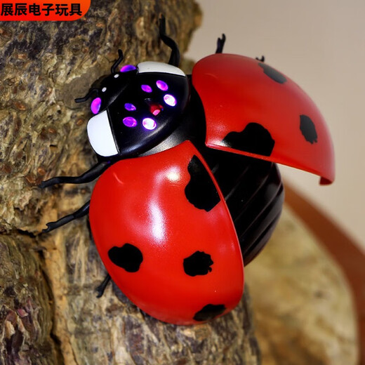 溥畔电动遥控瓢虫玩具儿童网红仿真整蛊感应会动昆虫爬虫动物男孩女孩 经典版-遥控苍蝇蓝色款9921+螺 标配