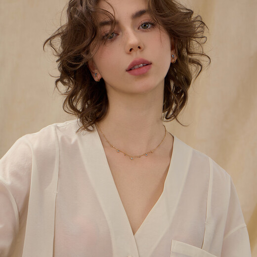 Arsis Silver Jewelry Secret Garden Midsummer Blues Pendant Necklace Exquisite Temperament and Versatile Clavicle Chain as a Birthday Gift for Your Girlfriend Midsummer Blues Pendant Necklace