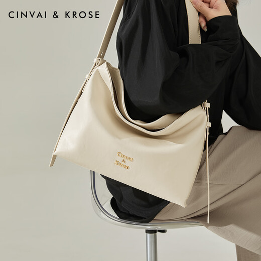 Cinvaikrose Site Web Official Sac à épaule Bag féminin 2025 Nouveau sac à main haut de gamme sac à main d'anniversaire de sac à main chinois cadeau de la Saint-Valentin CK - blanc crème [Envoyer à la petite amie et à la femme]