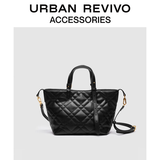 URBAN REVIVO【HOT】2025秋季新款女士小香手提斜挎包UAWB50229 黑色