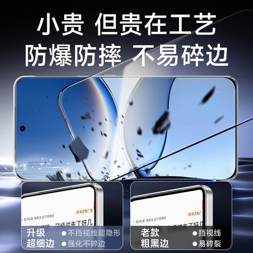 KOOLIFE is suitable for Redmi Turbo 4Pro tempered film, Xiaomi Redmi Turbo 4Pro mobile phone film protective film, full-screen glass covering, high-definition, ultra-thin, anti-fall, anti-fingerprint