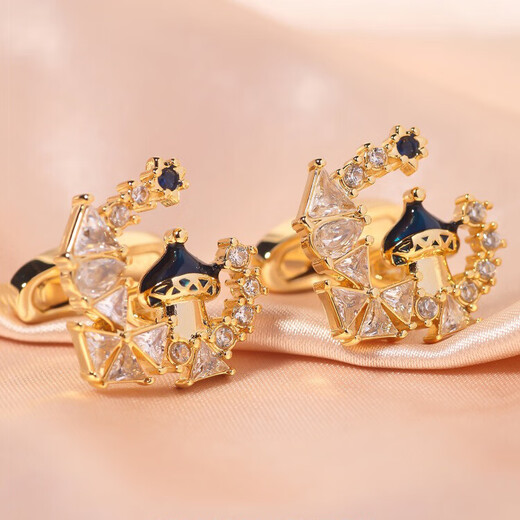 NOSSKISS Yueming Xinqi design crystal cufflinks men's high-end cuff nails custom gift box Yueming Xinqi