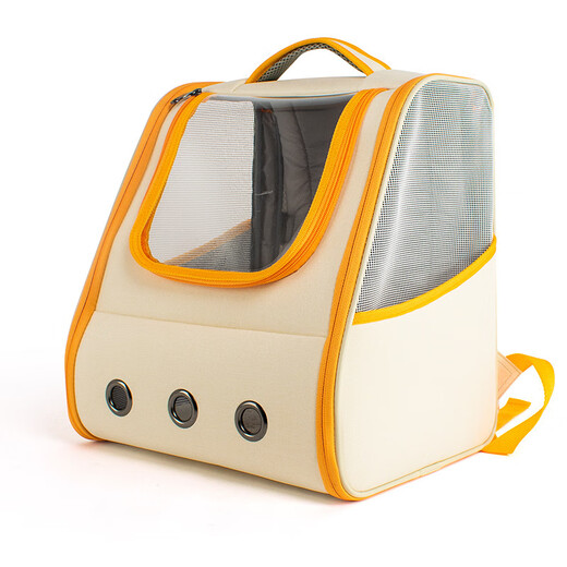 
New versatile cat bag, portable space capsule breathable large capacity bag, cat backpack pet supplies 6627-transparent pink pet backpack