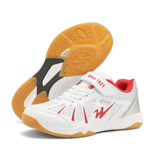 
Double Star Badminton Shoes Children's 6-13-year-old boys and girls professional summer breathable competition sports shoes for youth table tennis shoes white red 31