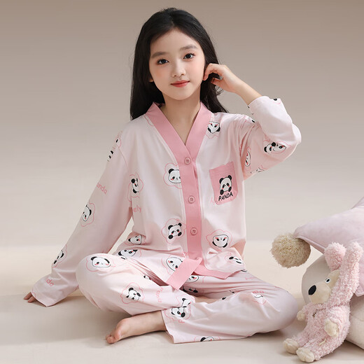 玛伦萨儿童睡衣女童春秋季纯棉长袖2025新款可外穿中大童家居服套装